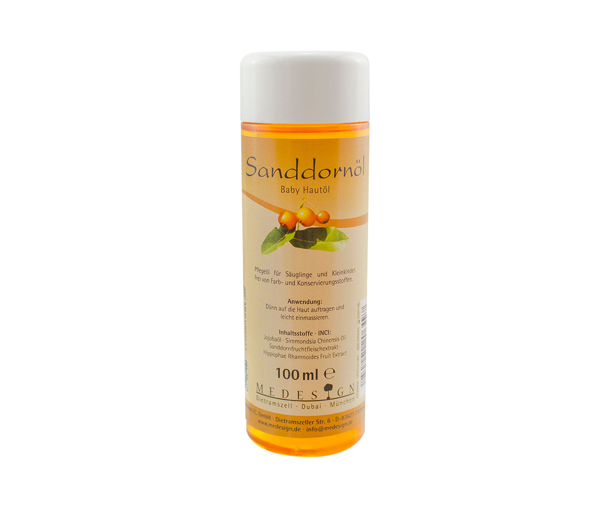 Aceite de piel de espino amarillo para bebés