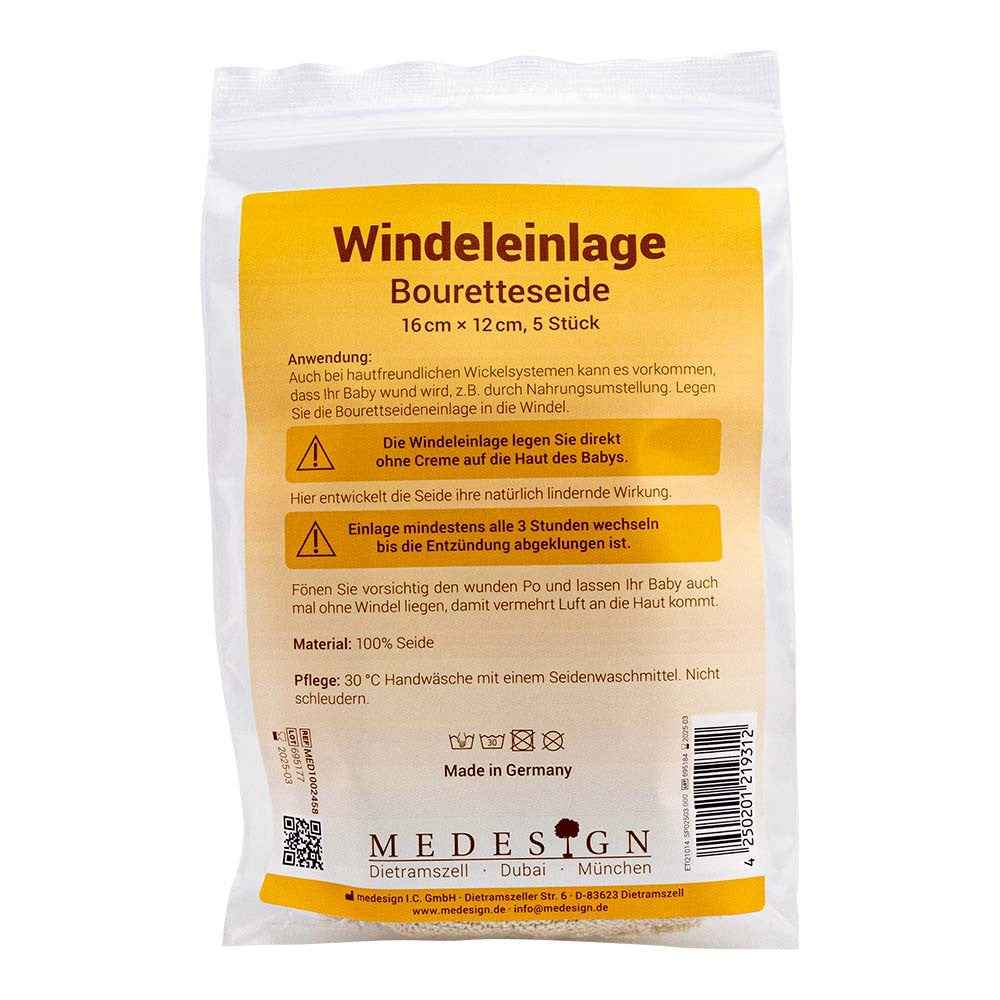 Windeleinlage Bourette Seide