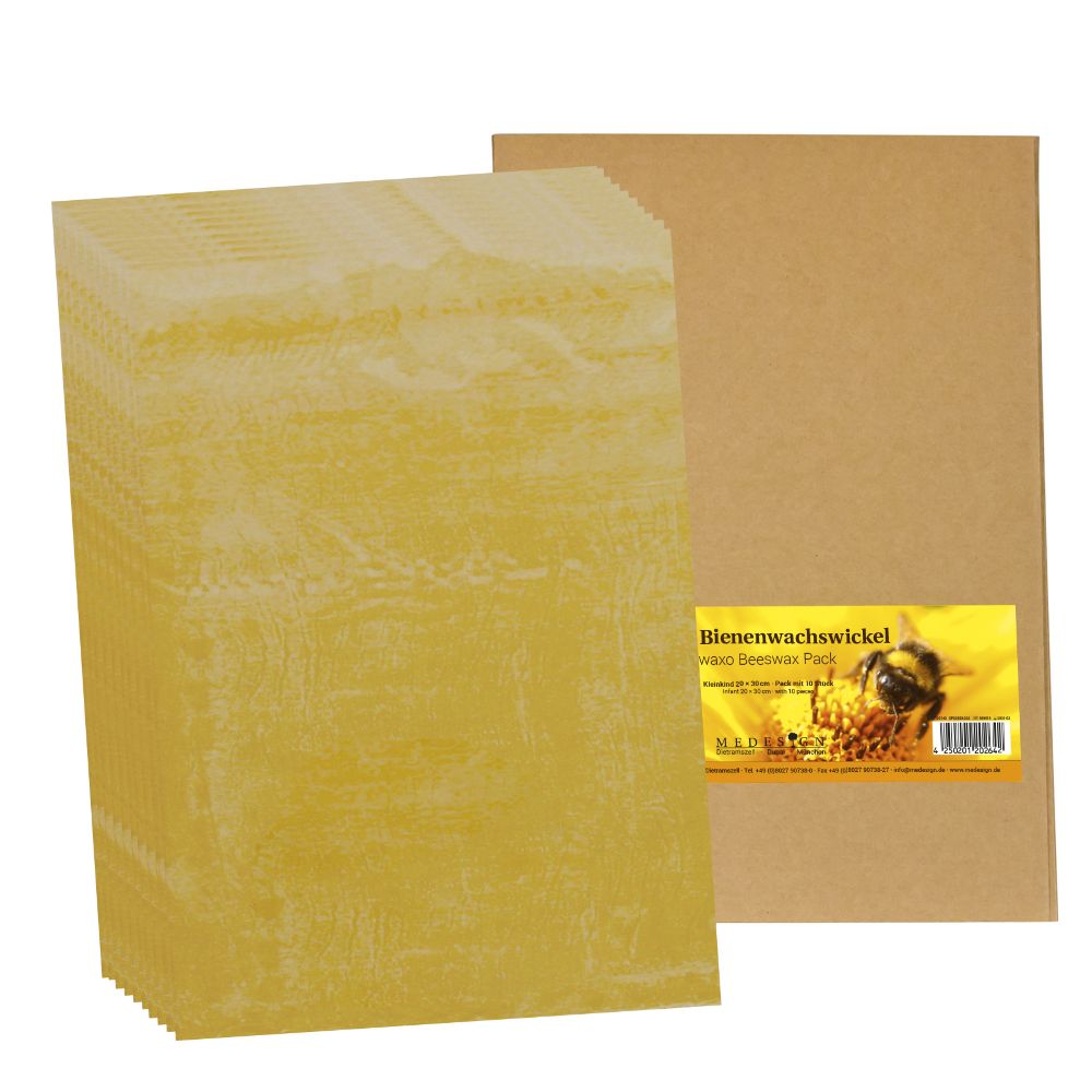 Waxo Bienenwachswickel Kleinkind 10 Stk 21 x 14 cm